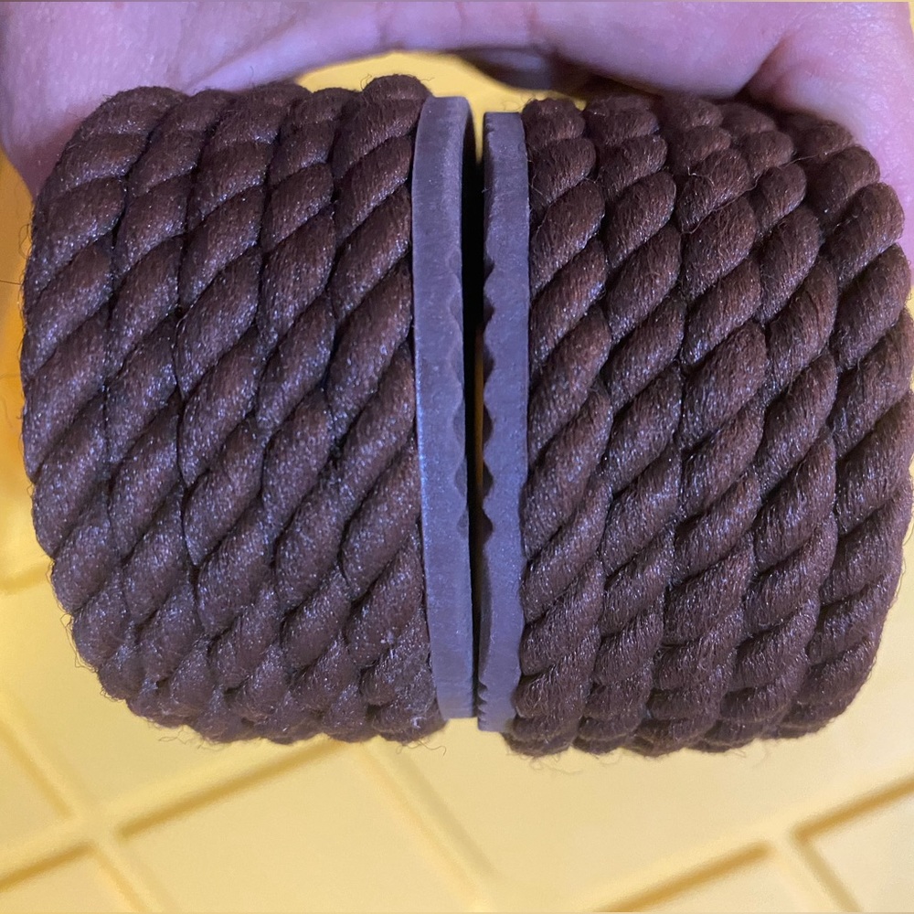 H&M Dark Brown Rope Slides size US 5 or EUR 36 (NWOT) - Picture 7 of 13